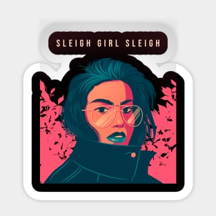 sleigh girl sleigh Sticker